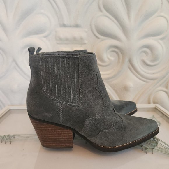 Sam Edelman Shoes - Sam Edelman Leather "Winona" Grey Iris Ankle Boots. NWT. Size 6